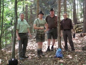 beim Legen der Schweißfährte