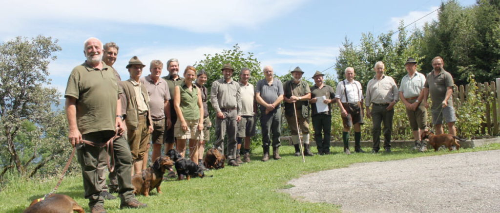 Die Teilnehmer am Übungstag der Landesgruppe Kärnten 2019 – Klub Dachsbracke