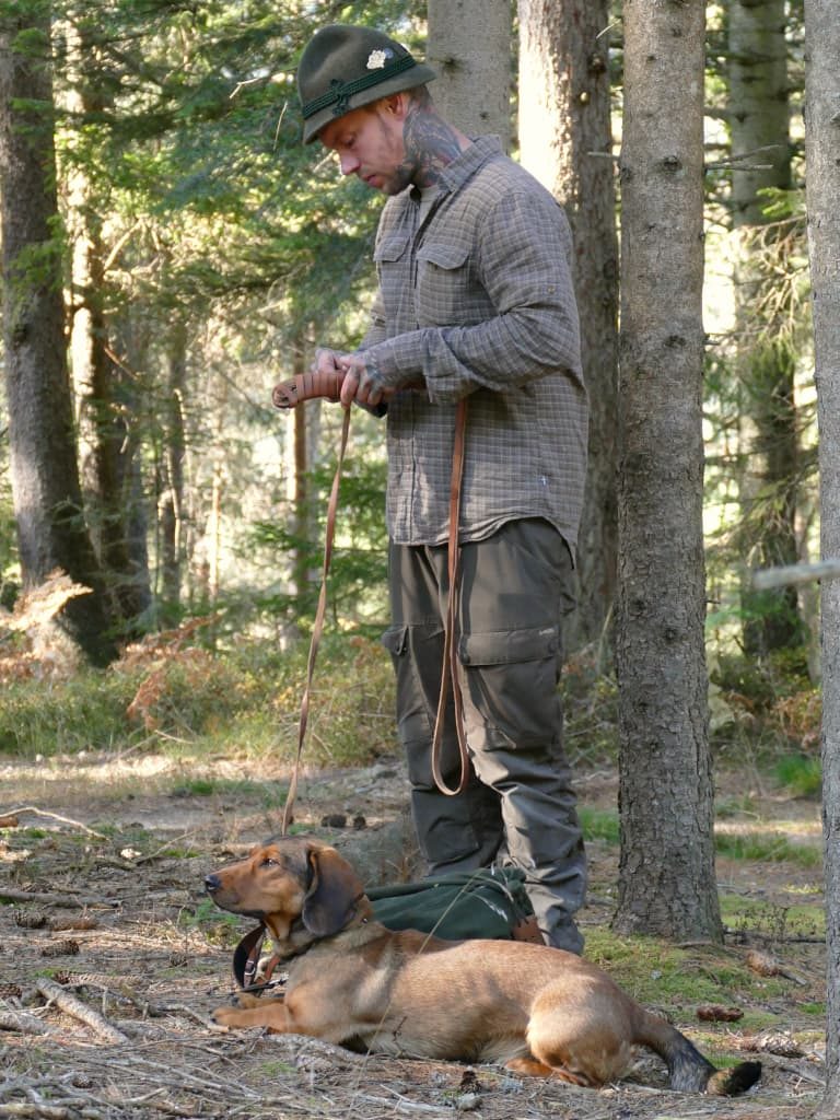 Cajetan Arzberger mit Cäsar von Hinterwinkel - 550. Gebrauchsprüfung – Klub Dachsbracke 2019